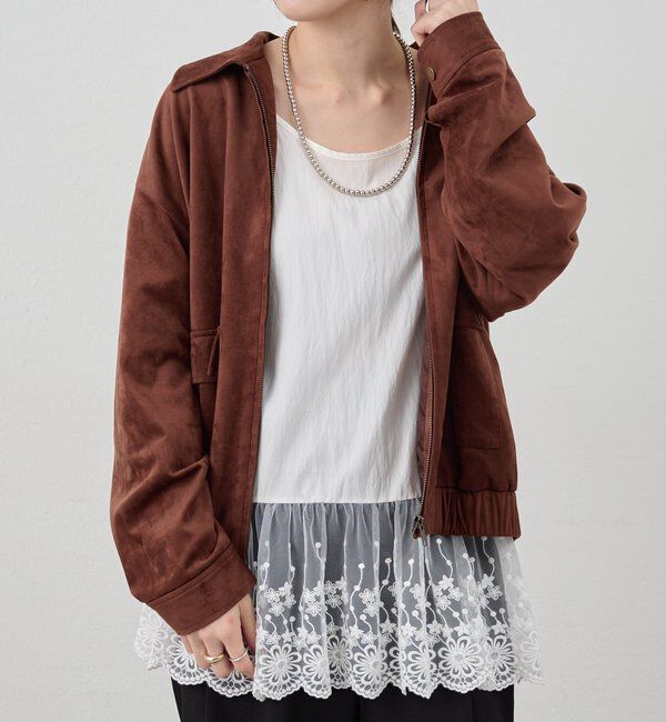  「フェイクスウェードブルゾン」|ブルゾン・スタジャン|