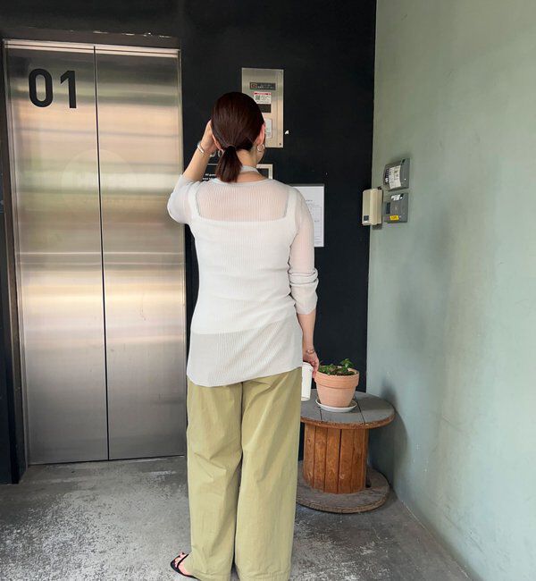  「【インフルエンサー＠komorin_コラボ】チョーカーリブカーディガン」|カーディガン|