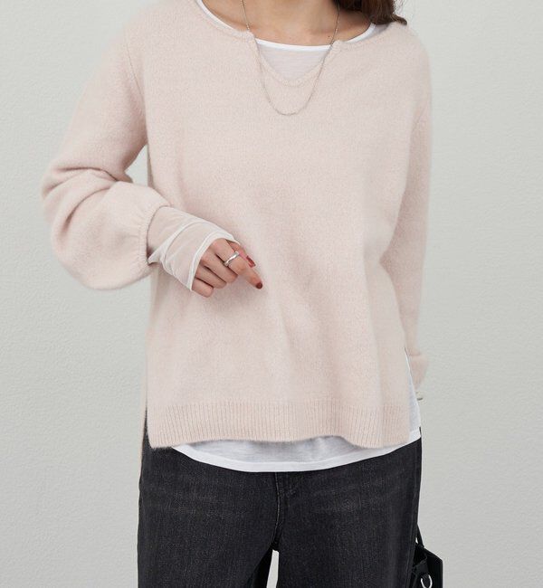  「ファーウールキーネックニット」|ニット・セーター|