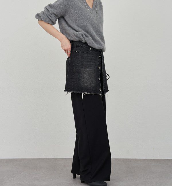  「ファーウールキーネックニット」|ニット・セーター|