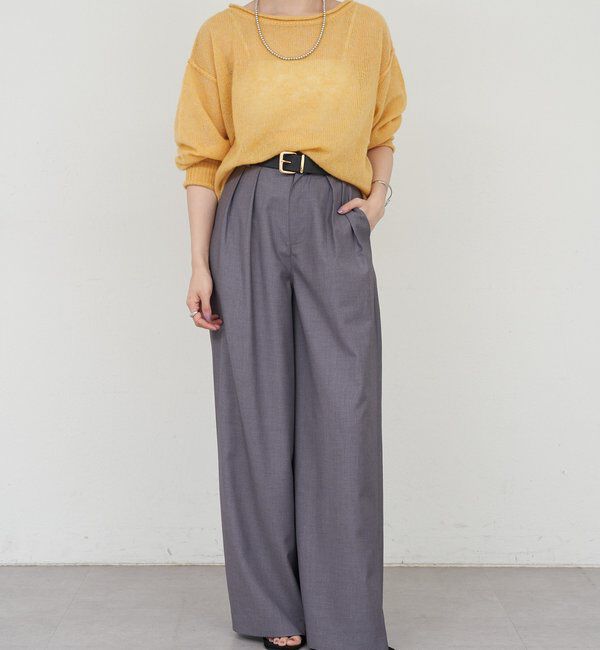  「《インフルエンサー@kanako_ikiコラボ》シアーウールプルオーバー」|ニット・セーター|