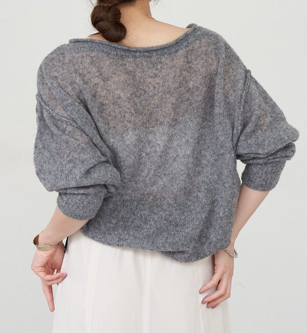  「《インフルエンサー@kanako_ikiコラボ》シアーウールプルオーバー」|ニット・セーター|