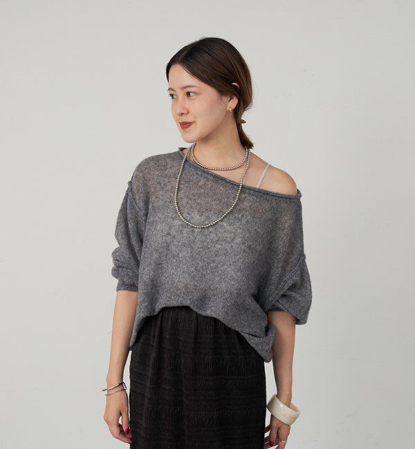  「《インフルエンサー@kanako_ikiコラボ》シアーウールプルオーバー」|ニット・セーター|