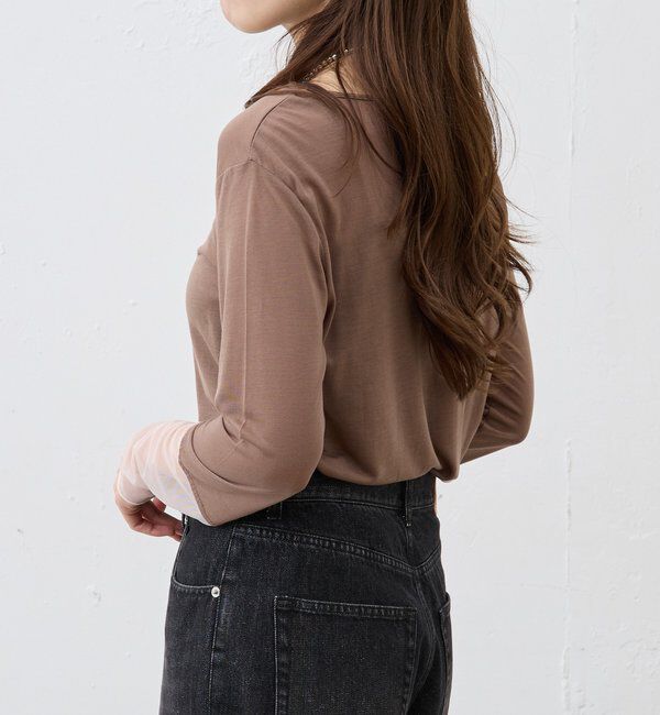  「袖シアーカットソー」|Tシャツ・カットソー|