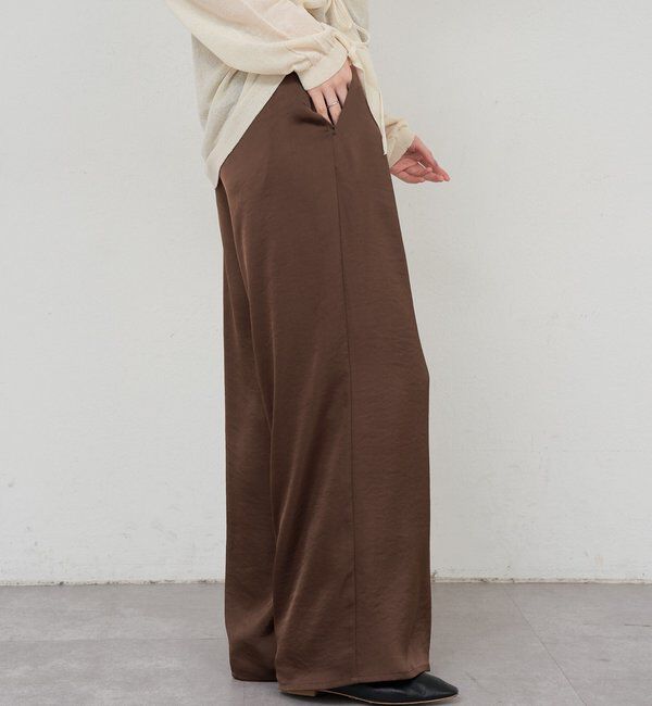  「サテンワイドパンツ」|チノ|