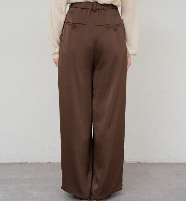  「サテンワイドパンツ」|チノ|