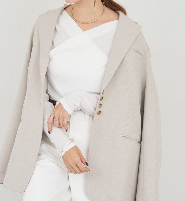  「カシュクールカットソー」|Tシャツ・カットソー|オフホワイト