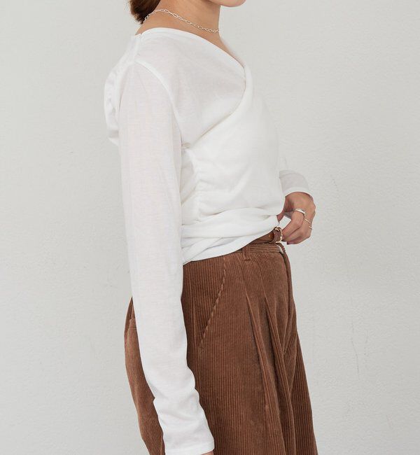  「カシュクールカットソー」|Tシャツ・カットソー|