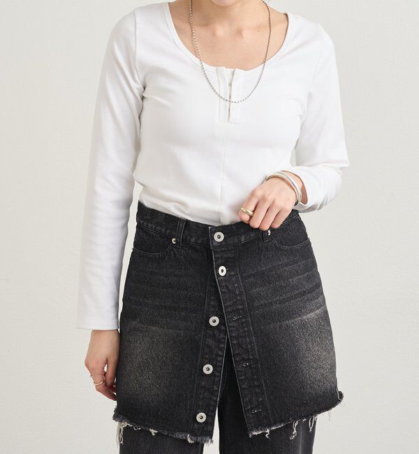  「フロントホックロンtee」|Tシャツ・カットソー|