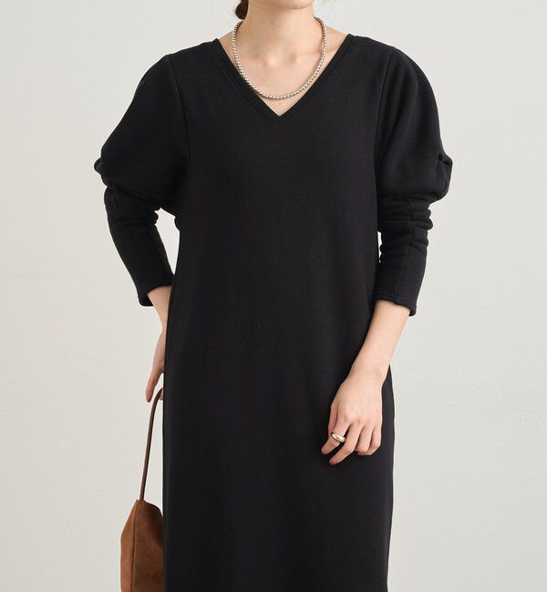  「パフスリーブスウェットワンピース」|ワンピース|