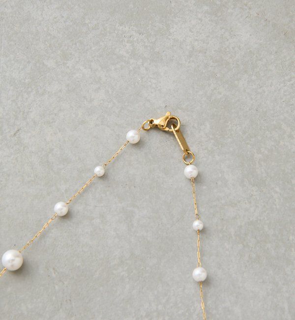  「パールロングチェーンネックレス」|ネックレス|