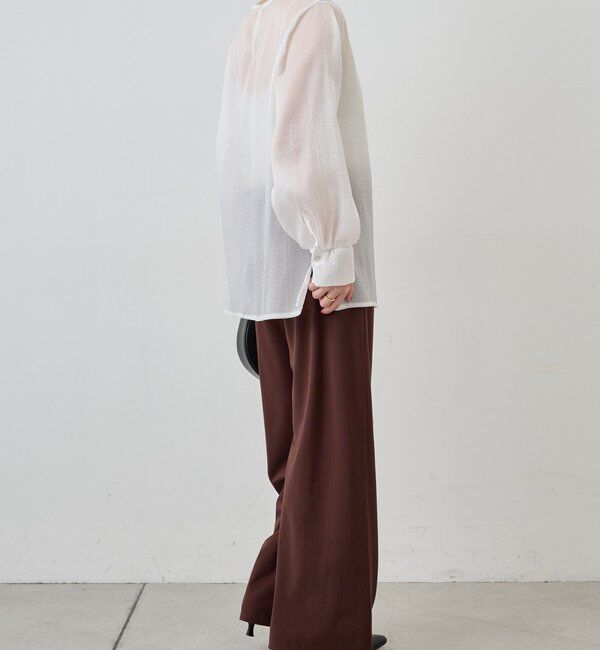  「【1枚でもレイヤードでも〇】サイドスリットシアーチュニック」|シャツ・ブラウス|