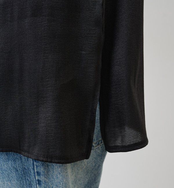  「【1枚でもレイヤードでも〇】サイドスリットシアーチュニック」|シャツ・ブラウス|