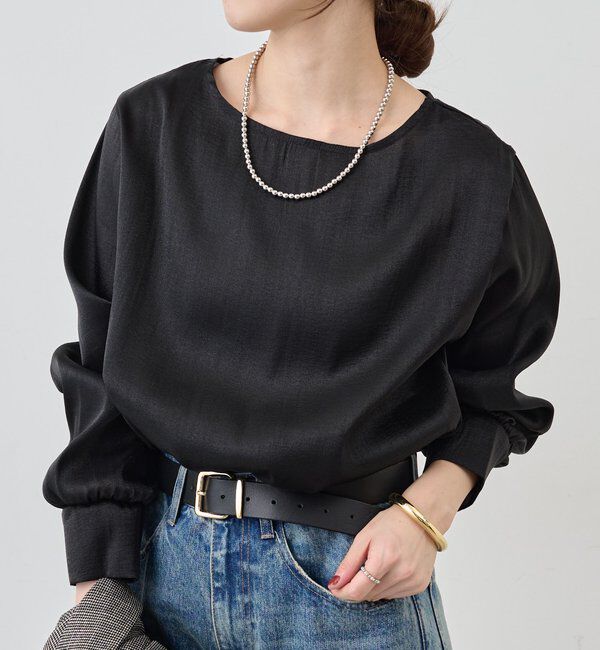  「【1枚でもレイヤードでも〇】サイドスリットシアーチュニック」|シャツ・ブラウス|