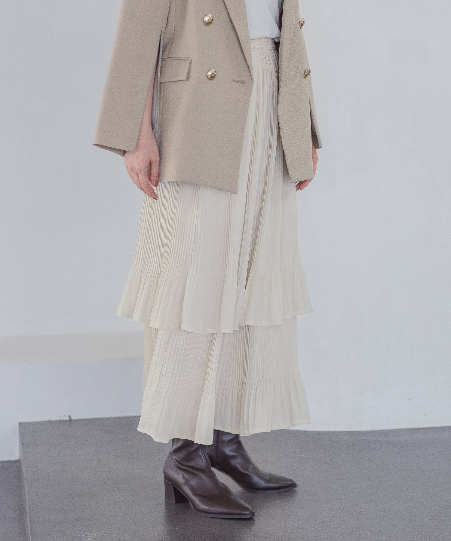 A part by 「ホソプリーツティアードスカート」|スカート|