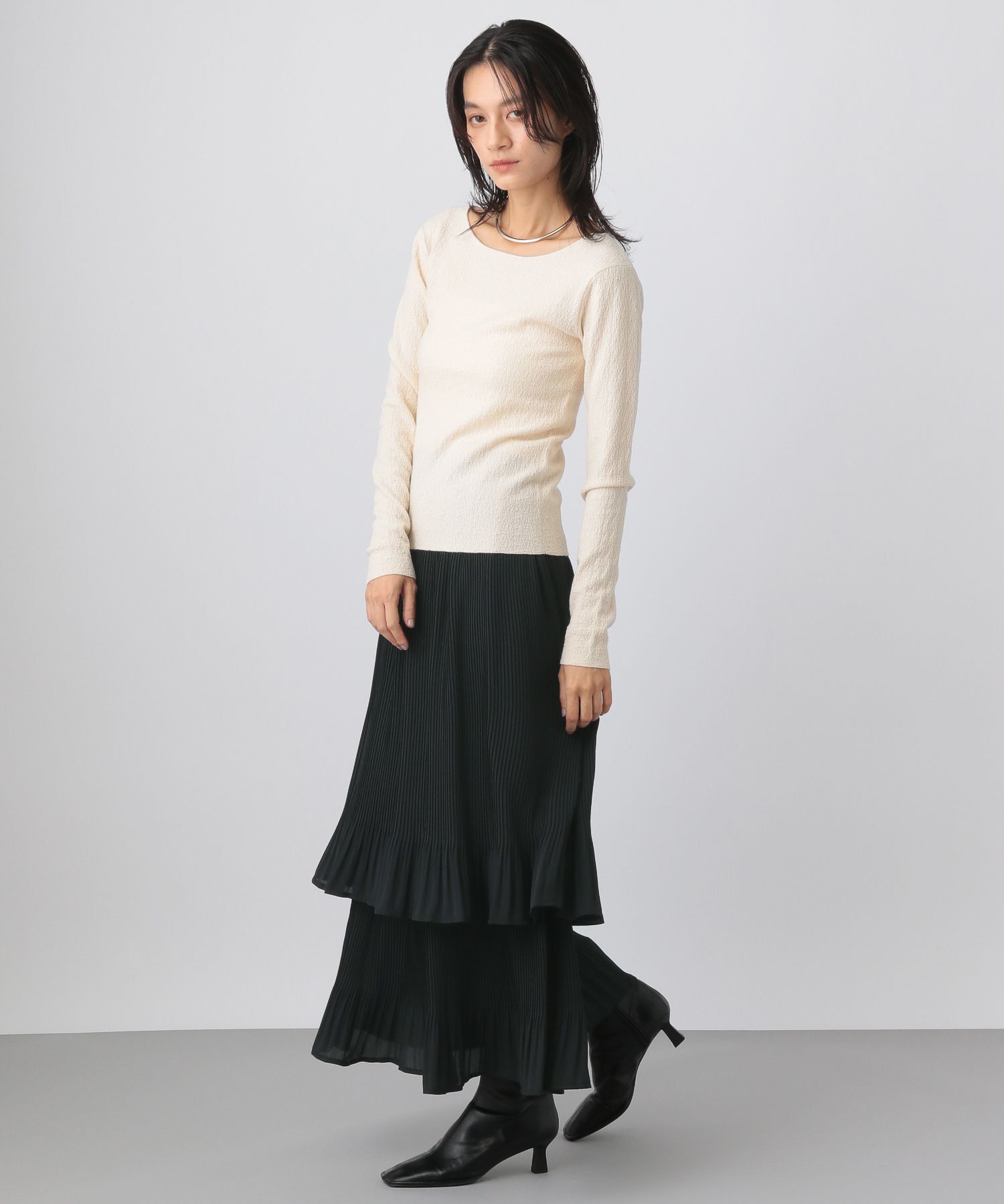 A part by 「ホソプリーツティアードスカート」|スカート|