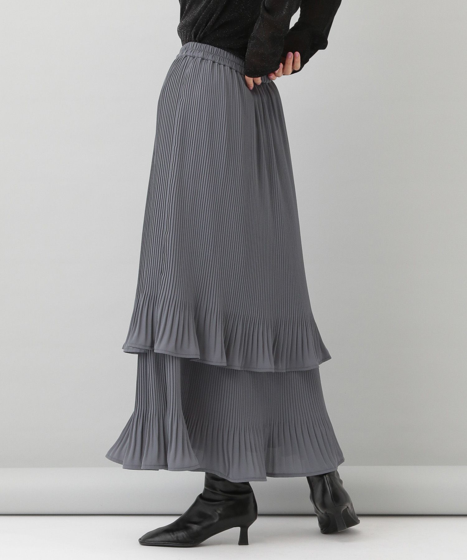 A part by 「ホソプリーツティアードスカート」|スカート|