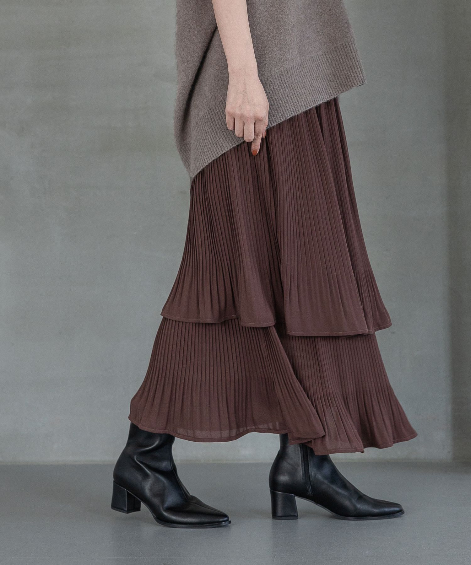 A part by 「ホソプリーツティアードスカート」|スカート|