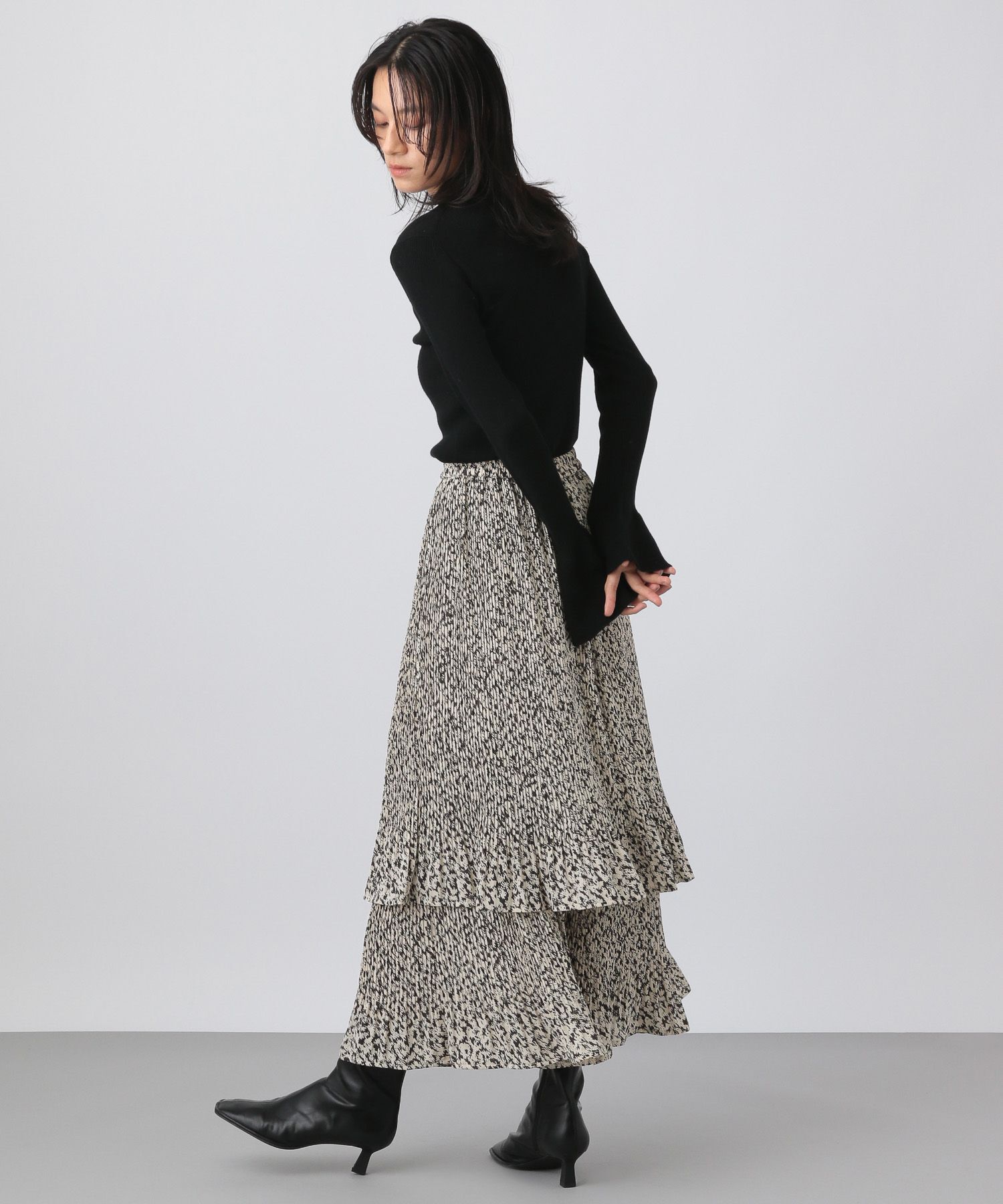 A part by 「ホソプリーツティアードスカート」|スカート|