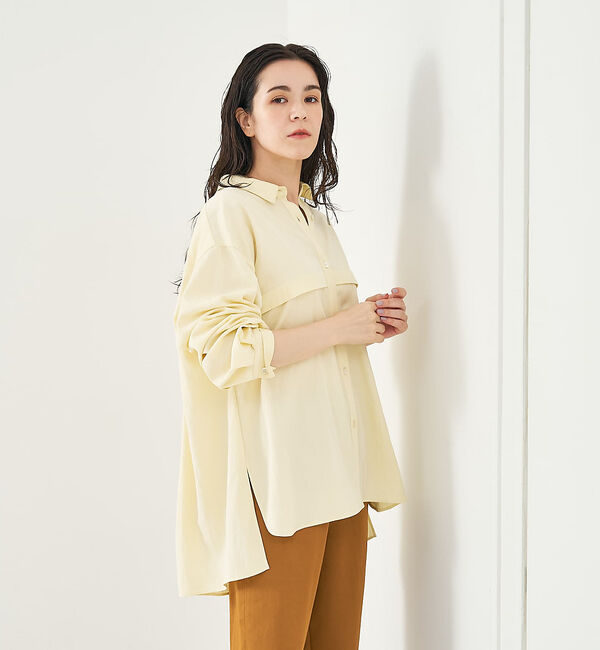 collex「フロント切替バックギャザーシャツ」|シャツ・ブラウス|