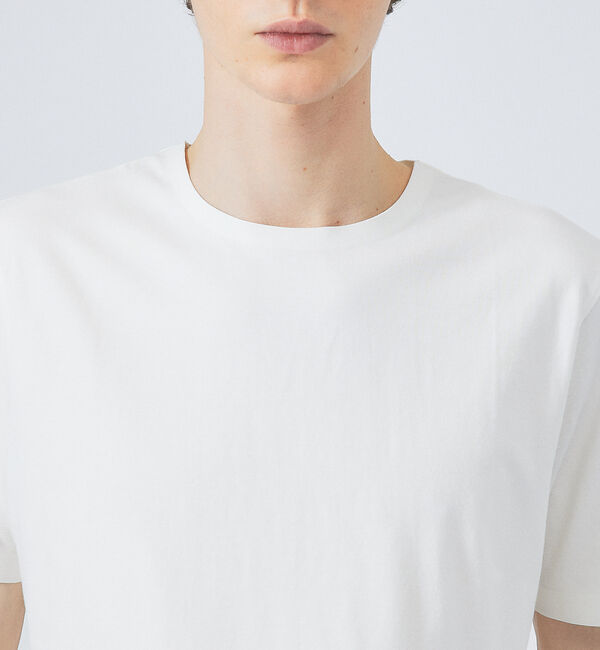 ABAHOUSE「【ノンストレス】定番 / COTTON LYCRA 圧着 クルーネック 半袖 T」|Tシャツ・カットソー|