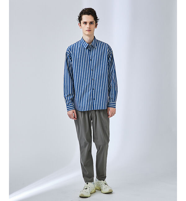 ABAHOUSE「【バイアスヨーク】オーバー ストライプシャツ」|シャツ・ブラウス|