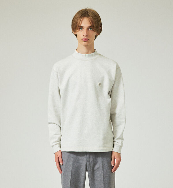 ABAHOUSE「【ワンポイントロゴ】モックネック スウェット / 裏毛プルオーバー」|スウェット・ジャージ|