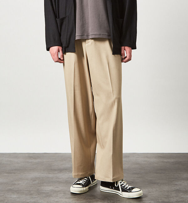 ABAHOUSE「デニムライク ワイドストレート スラックス / ワイドパンツ【予約】」|その他|