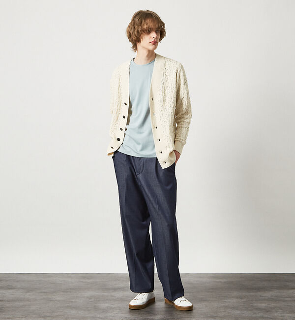 ABAHOUSE「デニムライク ワイドストレート スラックス / ワイドパンツ【予約】」|その他|