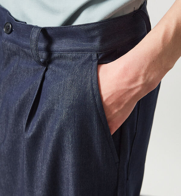 ABAHOUSE「デニムライク ワイドストレート スラックス / ワイドパンツ【予約】」|その他|