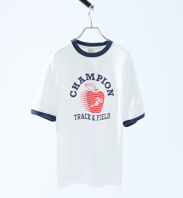 ABAHOUSE「【Champion】ショートスリーブ リンガーTシャツ」|Tシャツ・カットソー|ネイビー