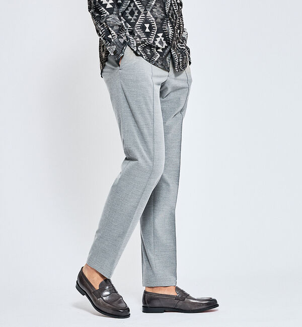 ABAHOUSE「【ON/OFF兼用】パウダータッチ  ピンタック イージースラックス / 360」|スラックス|