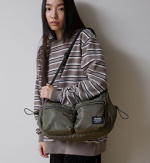 ABAHOUSE「【Dickies / ディッキーズ】PADDED MP SHOULDERBAG/」|ショルダー・メッセンジャー|カーキ
