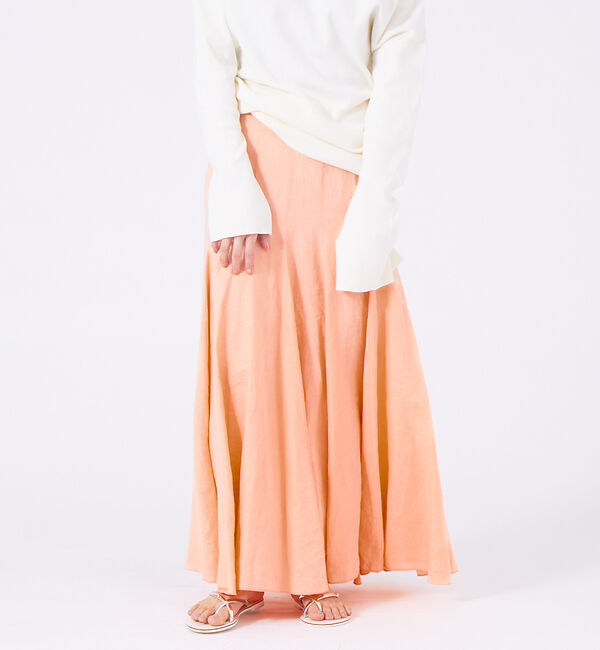 Rouge vif「リネン製品染スカート」|スカート|オレンジ