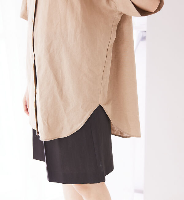 Rouge vif「麻混変形シャツ」|シャツ・ブラウス|