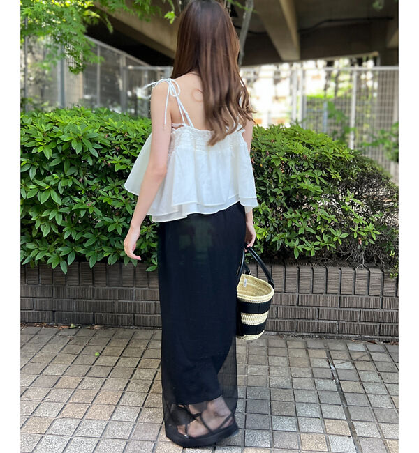 Rouge vif「ボイルスモッキングキャミソール」|キャミソール|