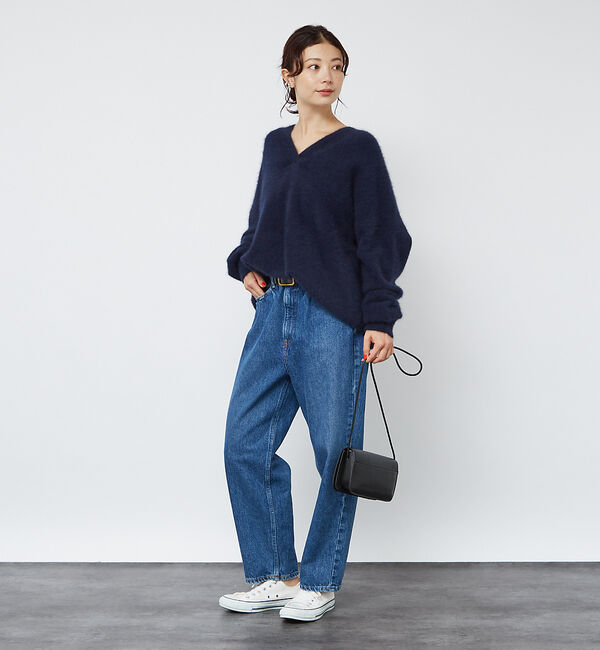 Rouge vif「フォックスウールVネックラウンドヘムニットプルオーバー」|ニット・セーター|