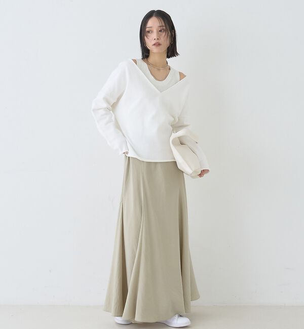 Rouge vif「【新色登場】切替マキシスカート」|スカート|