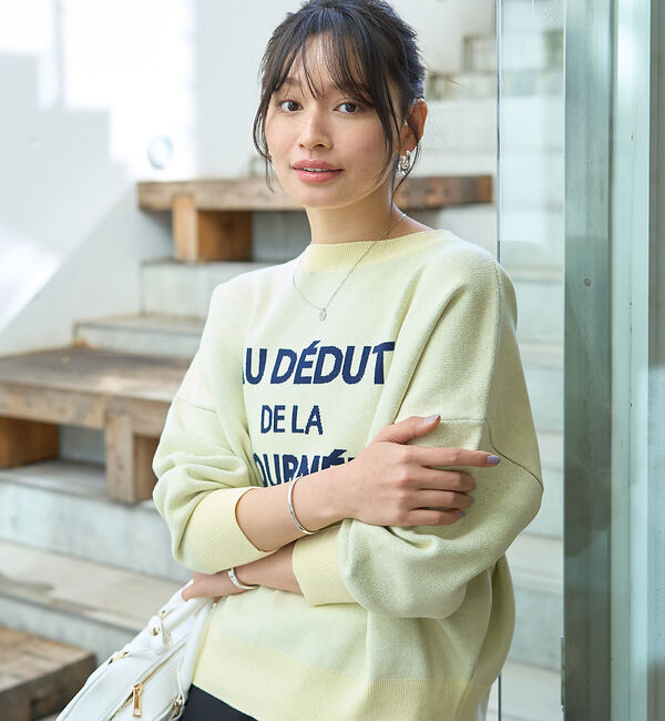 Rouge vif「【一部店舗限定】【追加4】ジャガードロゴニット」|ニット・セーター|