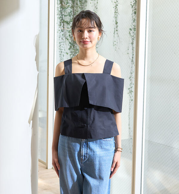 Rouge vif「ケープオフショルブラウス」|シャツ・ブラウス|