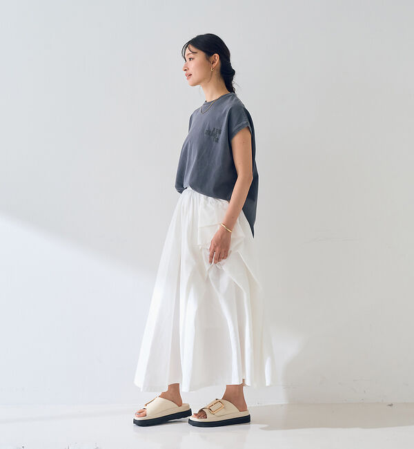 Rouge vif「ギャザーサイドデザイン ロングスカート」|スカート|