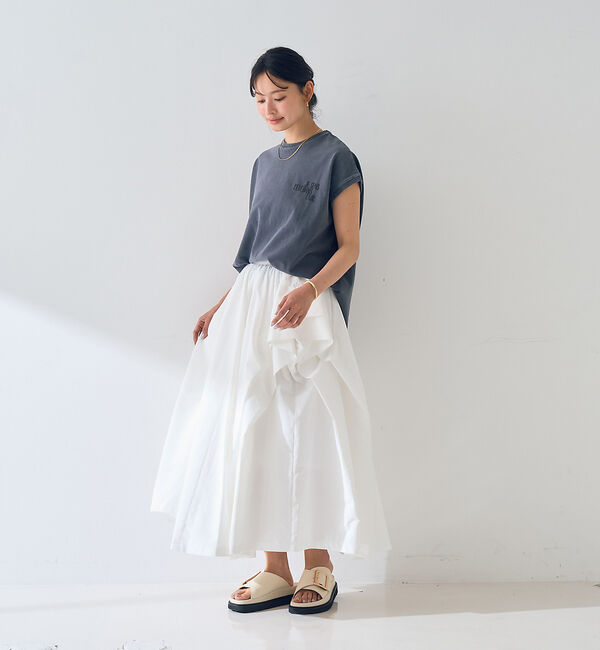 Rouge vif「ギャザーサイドデザイン ロングスカート」|スカート|