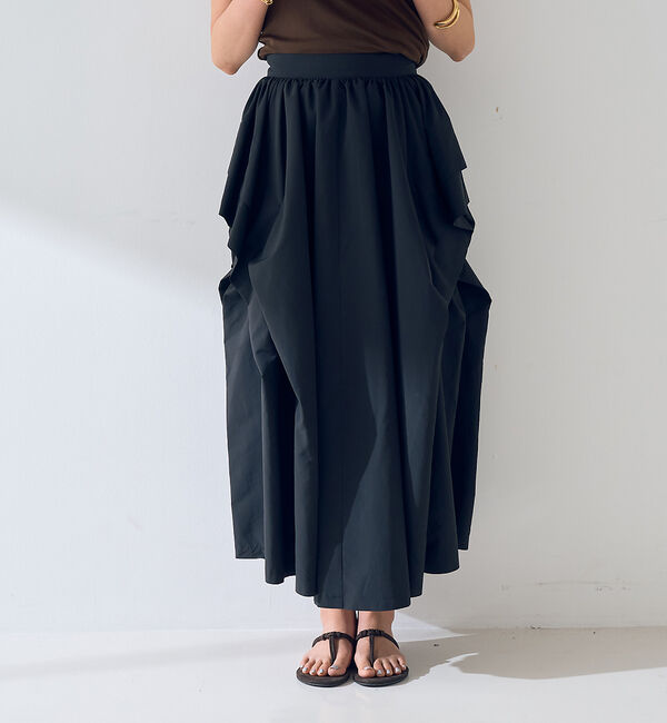 Rouge vif「ギャザーサイドデザイン ロングスカート」|スカート|