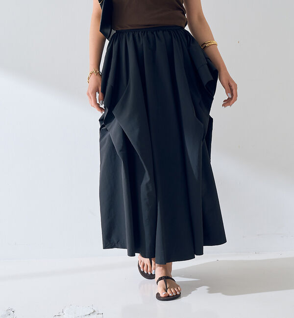 Rouge vif「ギャザーサイドデザイン ロングスカート」|スカート|