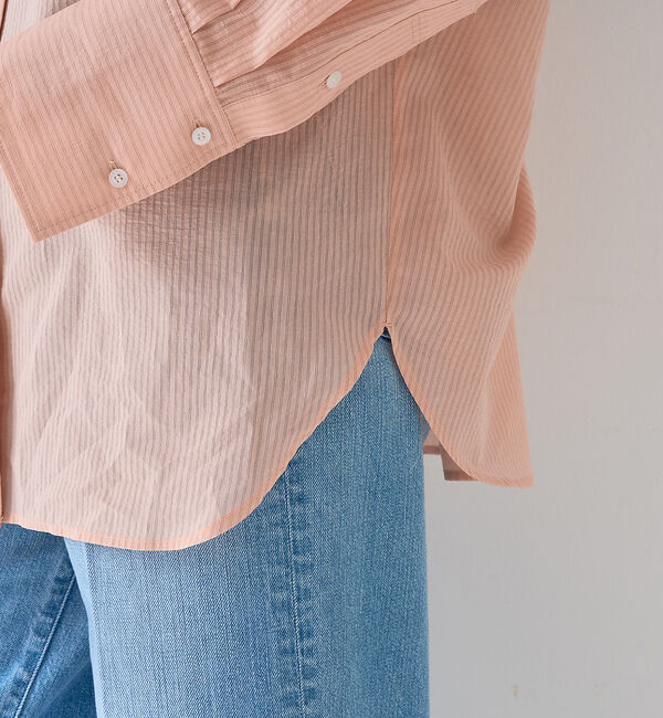 Rouge vif「【新色登場】バックツイストピンストシャツ」|シャツ・ブラウス|