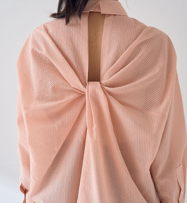 Rouge vif「【新色登場】バックツイストピンストシャツ」|シャツ・ブラウス|