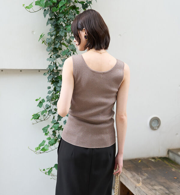 Rouge vif「ヘンリーネックニットタンクトップ」|キャミソール|