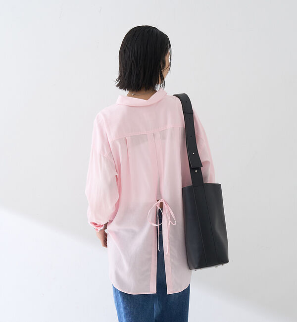 Rouge vif「【新色追加】麻混バックスリットシャツ」|シャツ・ブラウス|