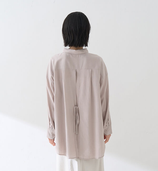 Rouge vif「【新色追加】麻混バックスリットシャツ」|シャツ・ブラウス|