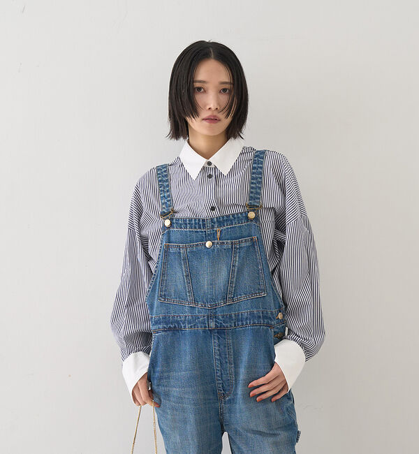 Rouge vif「コットンストライプクレリックシャツ」|シャツ・ブラウス|